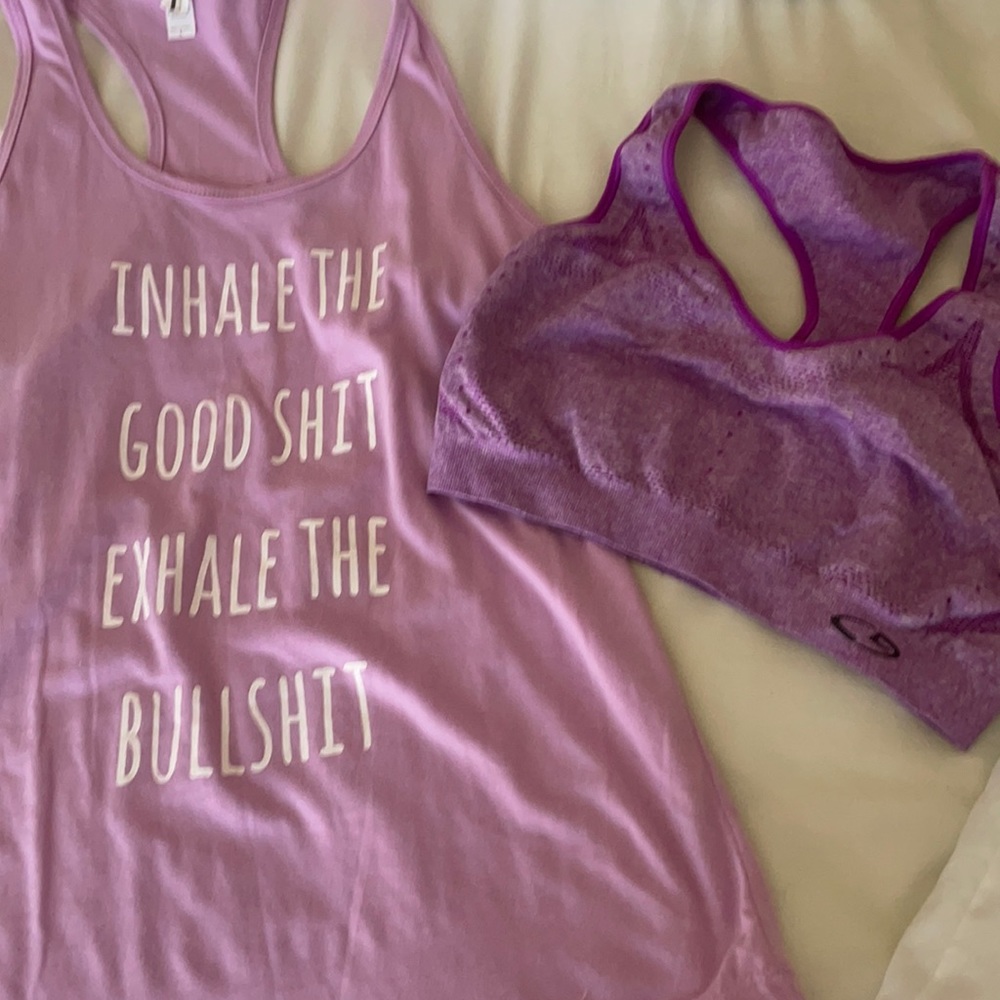 Tank top with sports bra